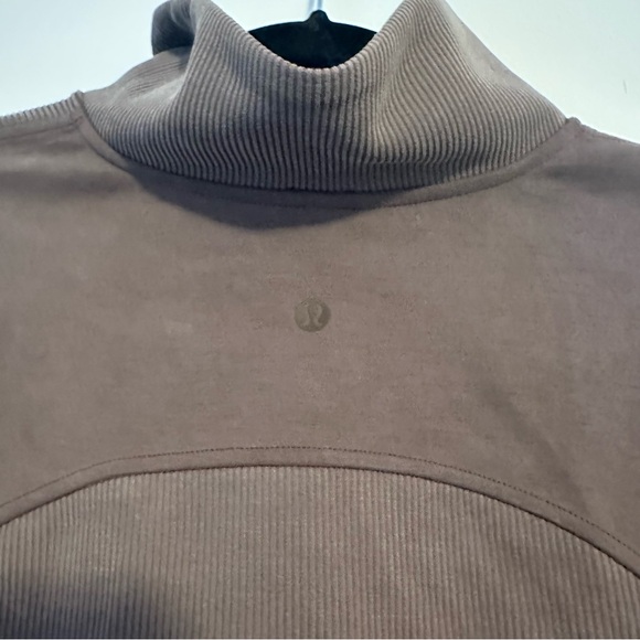 Lululemon Brushed Softstream Ribbed Half Zip Espresso Size 8 - Picture 5 of 8